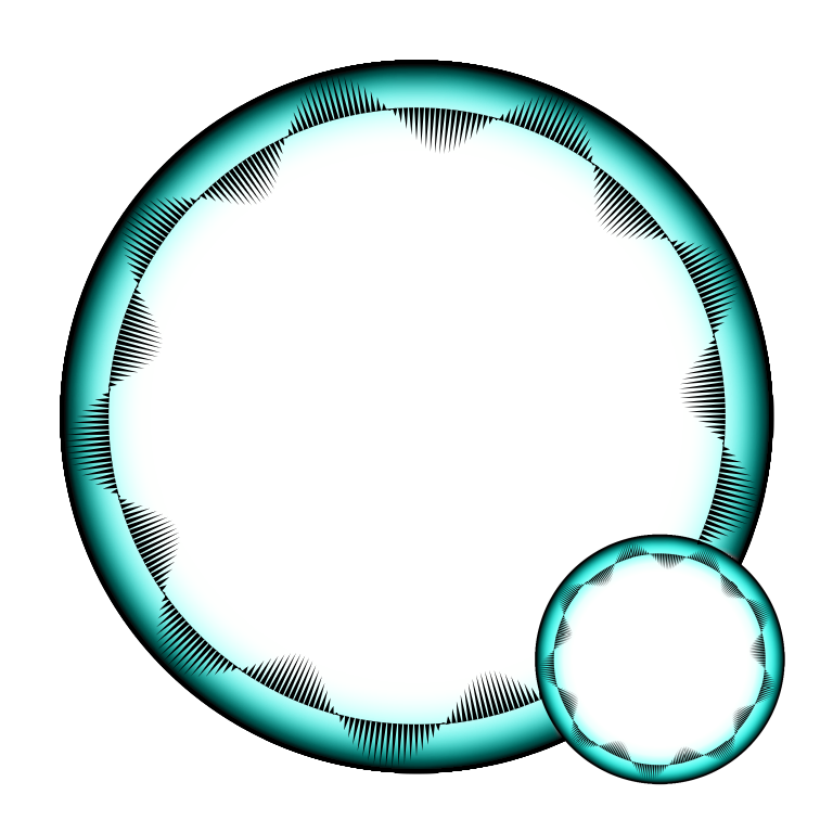 Black Wave Fluorescent Blue